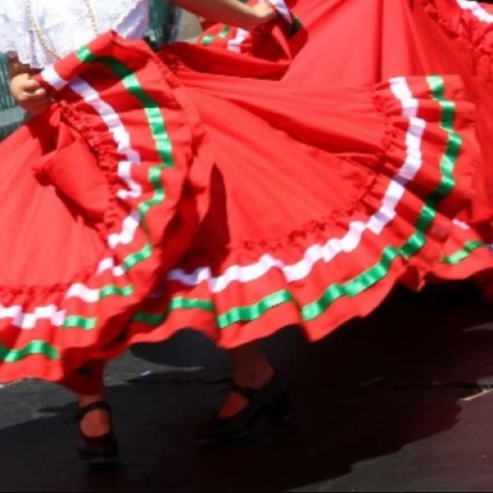 SOLD-2 Ballet Folklorico skirts & 1 top
